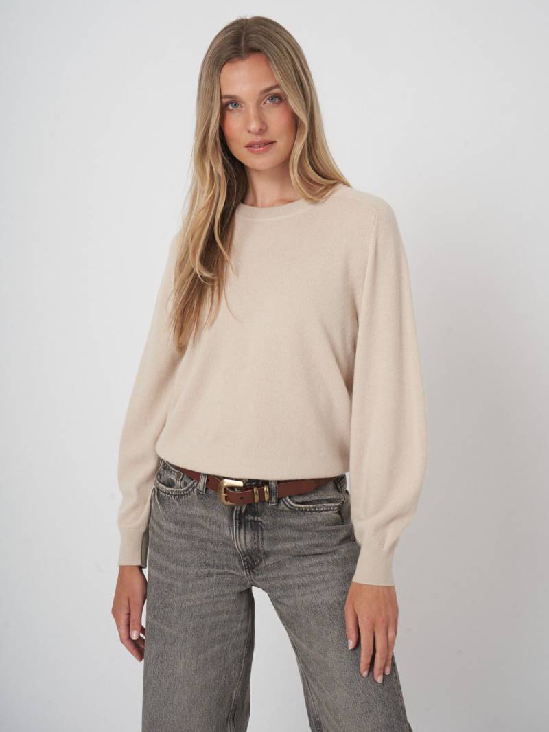 Cropped Kaschmirpullover mit Rundhalsausschnitt von REPEAT cashmere