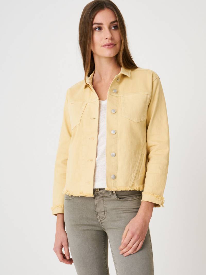 Denim-Jacke mit Fransen von REPEAT cashmere