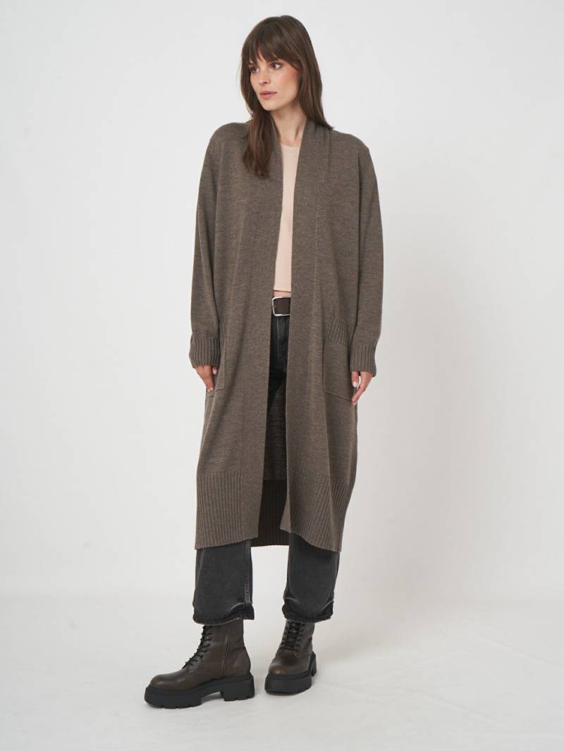 Elegante Merinowollstrickjacke mit Long Fit von REPEAT cashmere