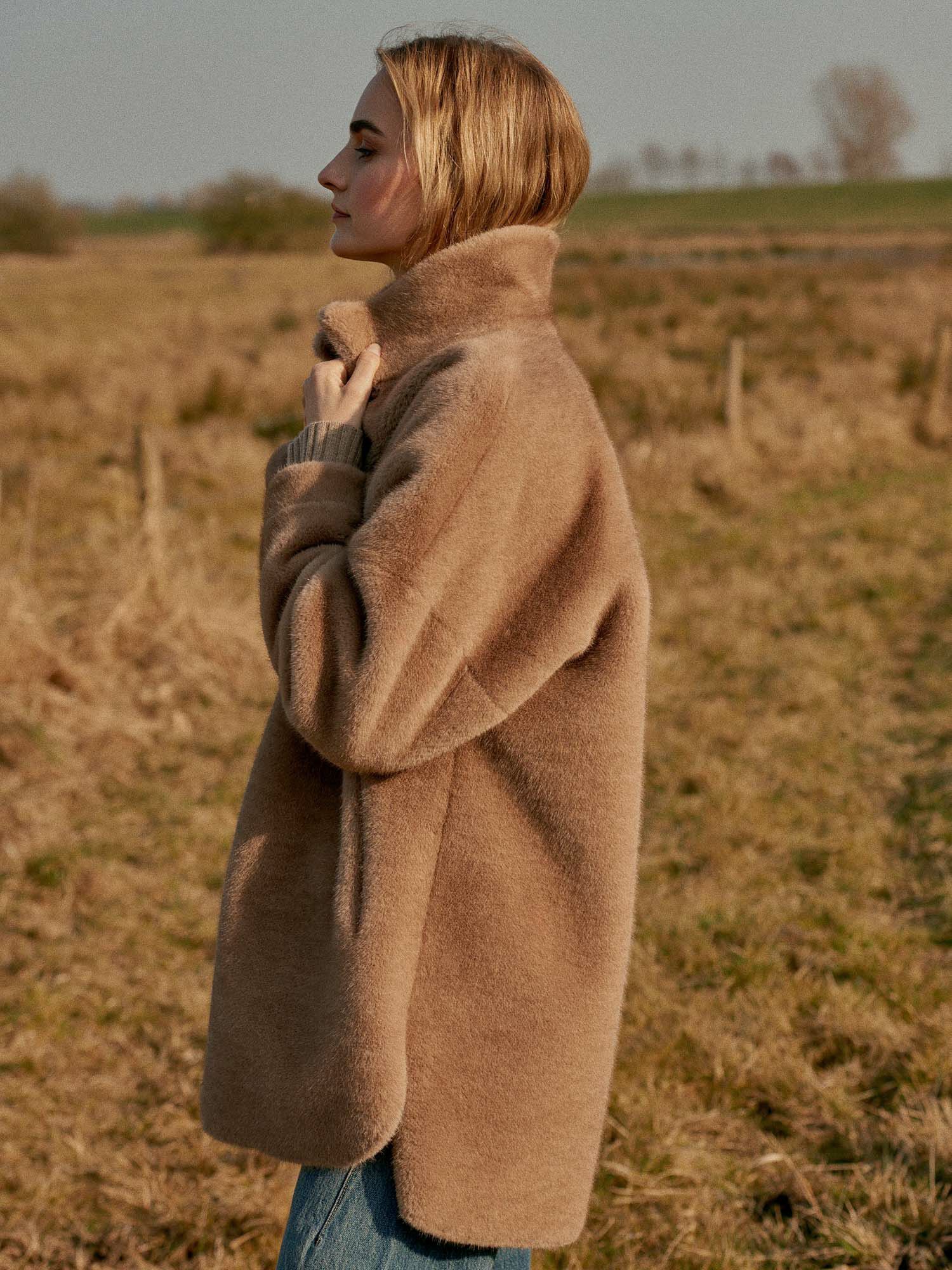 Faux-Mink-Jacke mit Wendefunktion von REPEAT cashmere