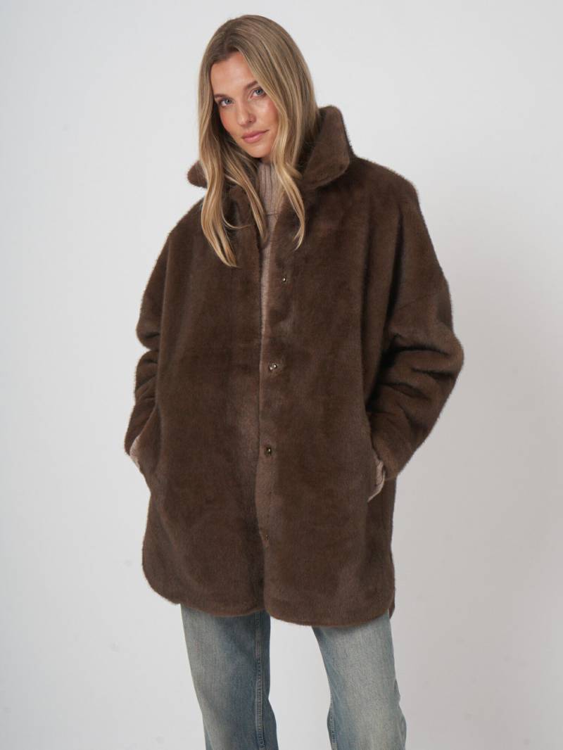 Faux-Mink-Jacke mit Wendefunktion von REPEAT cashmere