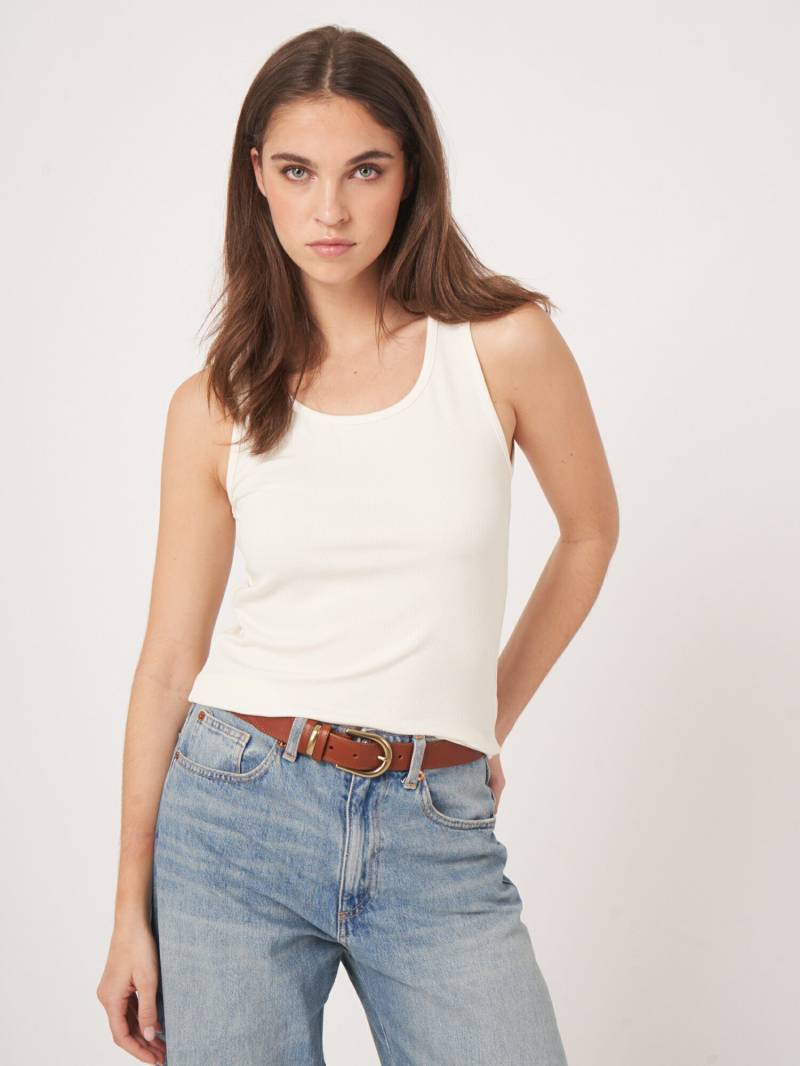 Fein geripptes Top von REPEAT cashmere