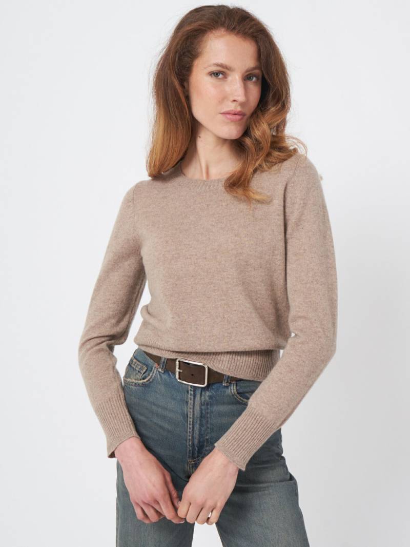 Fein gestrickter Rundhals-Kaschmir-Pullover von REPEAT cashmere