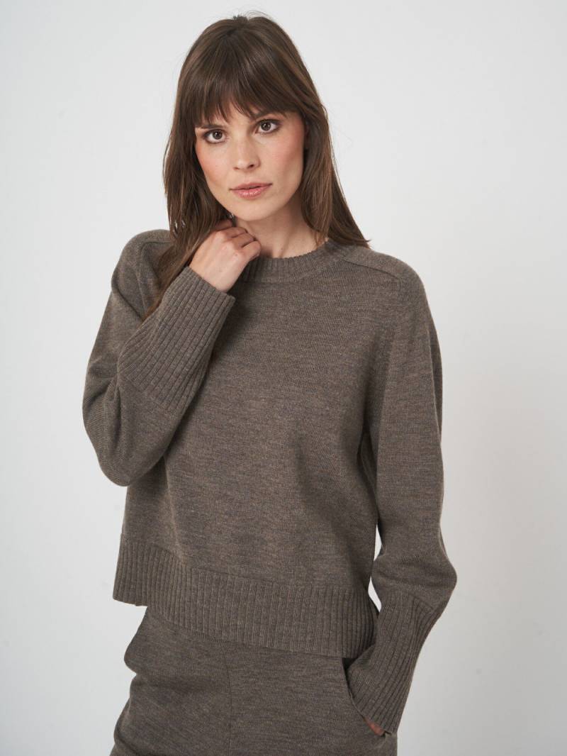 Feinstrickpullover aus Merinowolle mit Rundhalsausschnitt von REPEAT cashmere