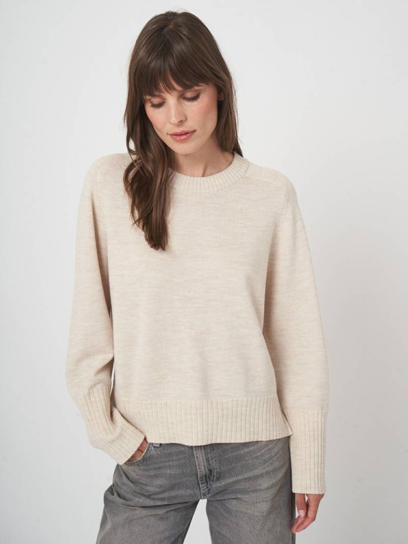 Feinstrickpullover aus Merinowolle mit Rundhalsausschnitt von REPEAT cashmere
