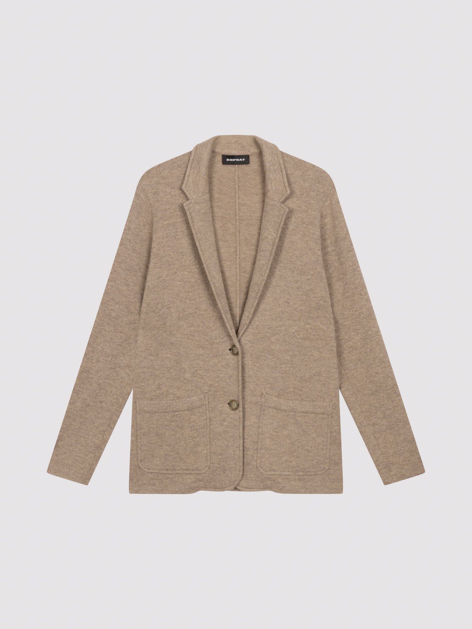 Figurbetonte Strickjacke mit Reverskragen von REPEAT cashmere