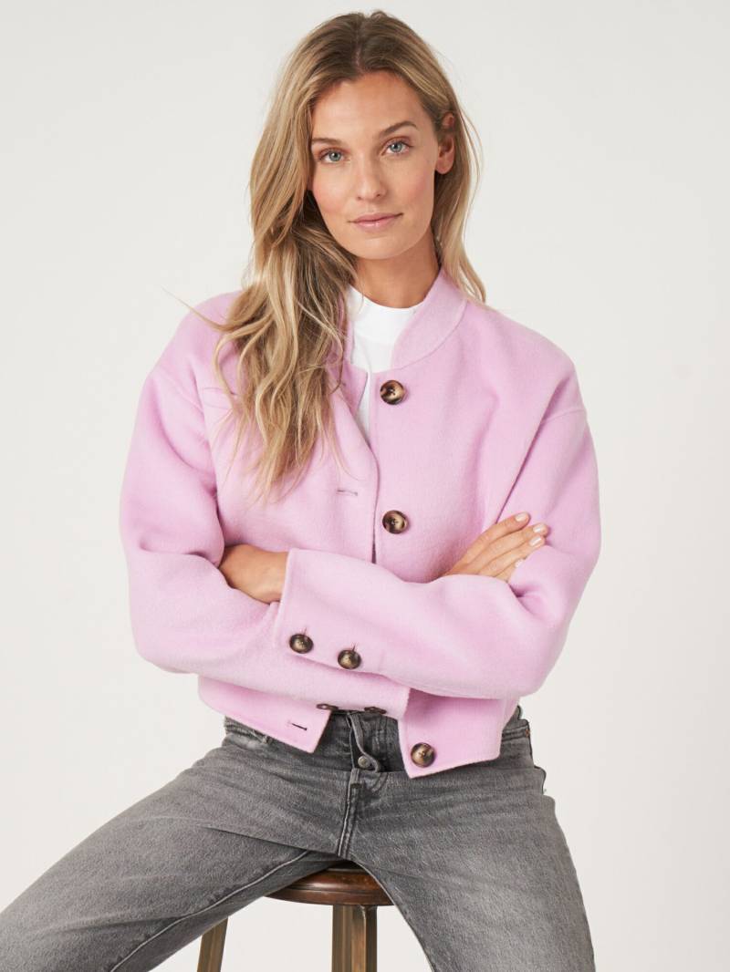 Gekürzte Jacke aus Wollgemisch von REPEAT cashmere