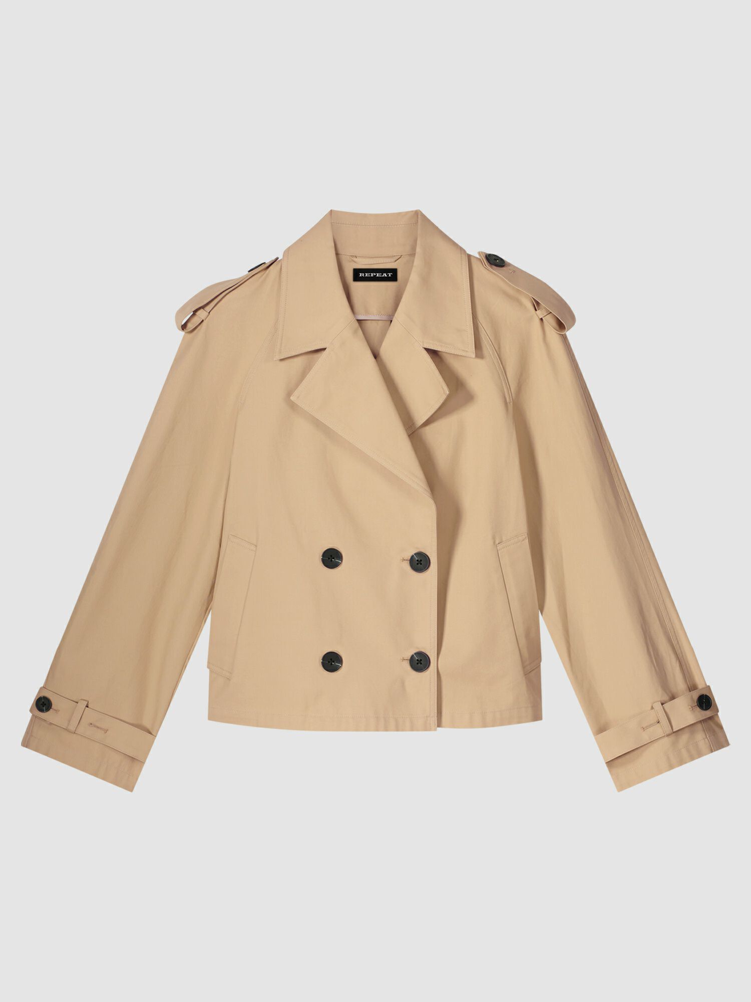 Gekürzte Trenchcoat-Jacke von REPEAT cashmere