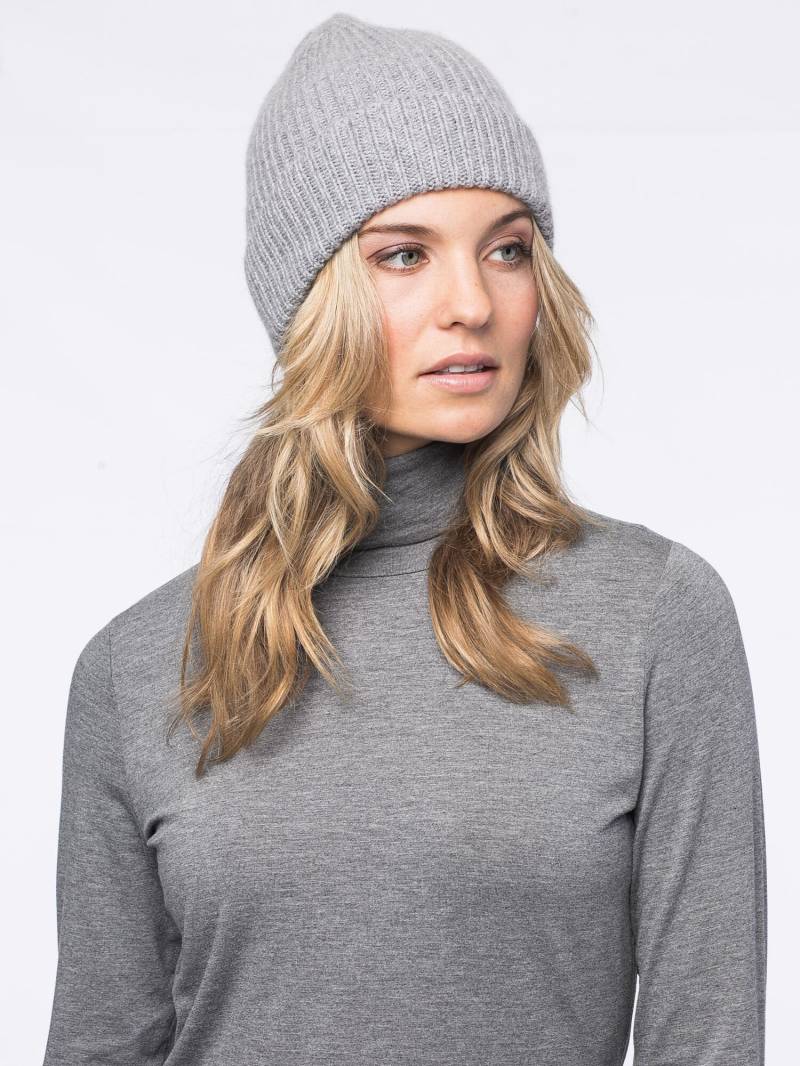 Gerippte Mütze aus Bio-Kaschmir von REPEAT cashmere