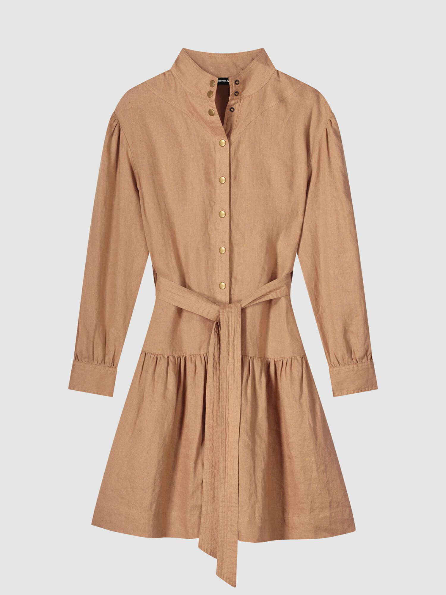 Hemdkleid in A-Linie aus Leinen von REPEAT cashmere