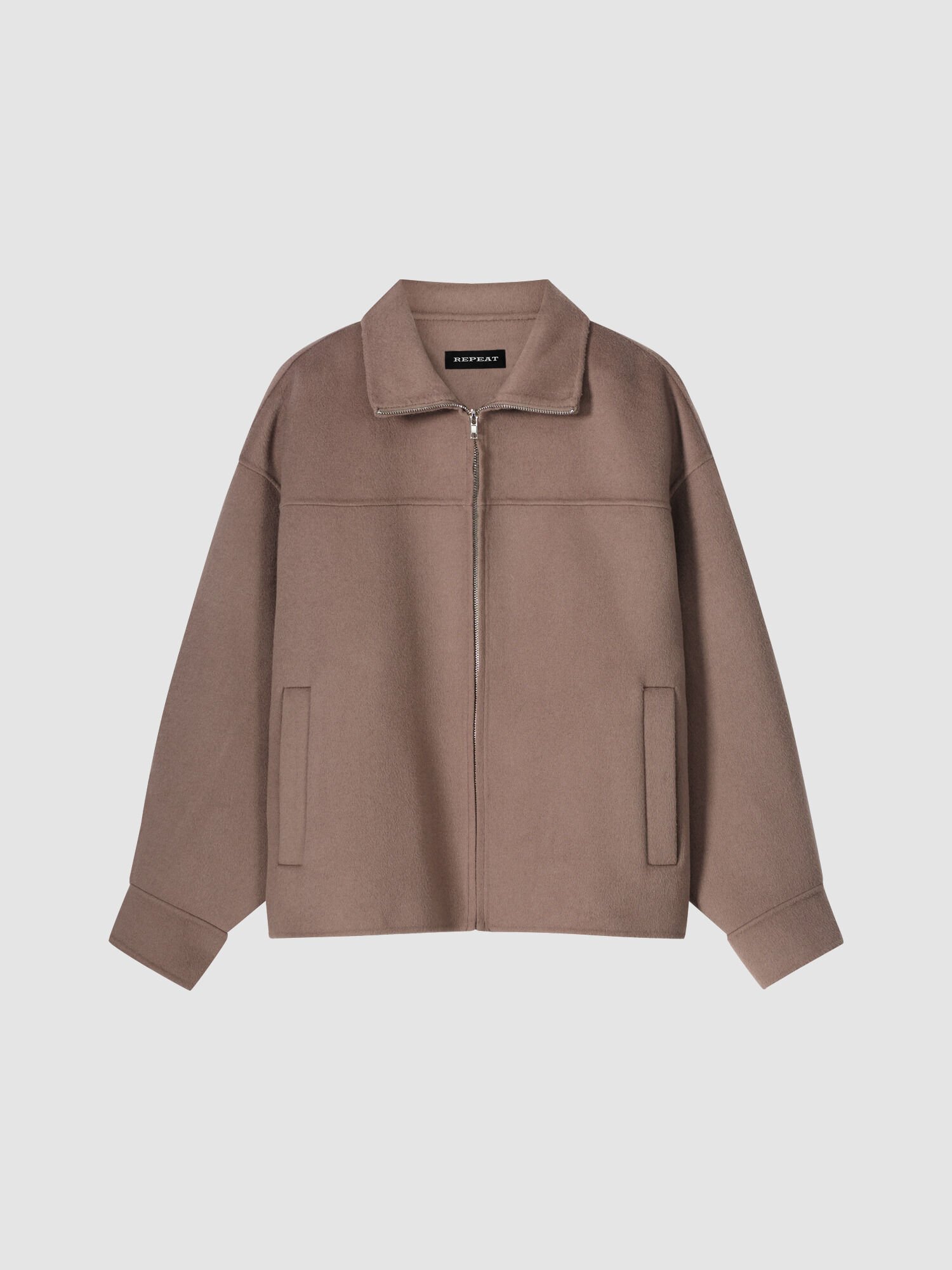 Jacke aus Wollmischung mit Zwei-Wege-Reißverschluss von REPEAT cashmere