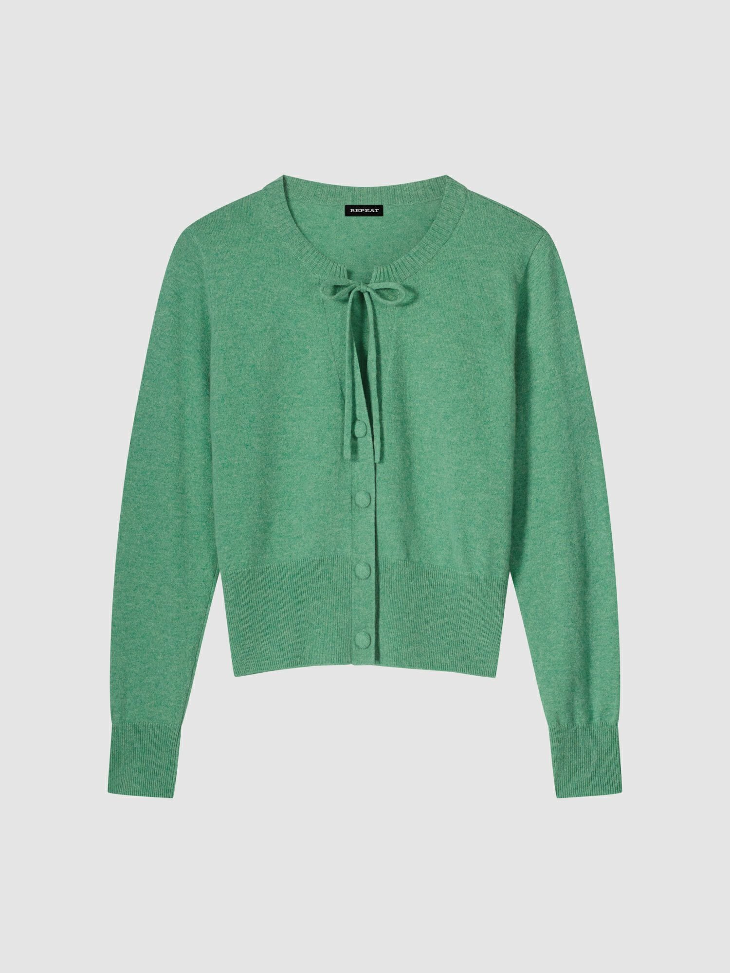 Kaschmir Strickjacke mit Bindeband von REPEAT cashmere