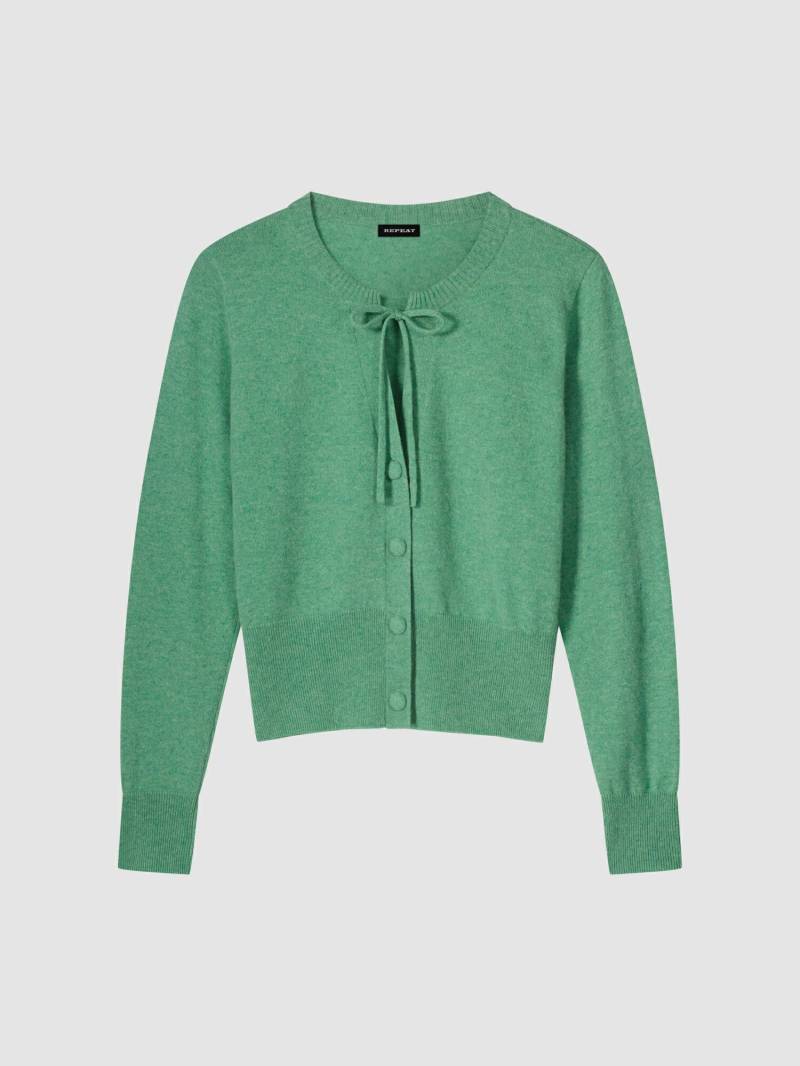 Kaschmir Strickjacke mit Bindeband von REPEAT cashmere