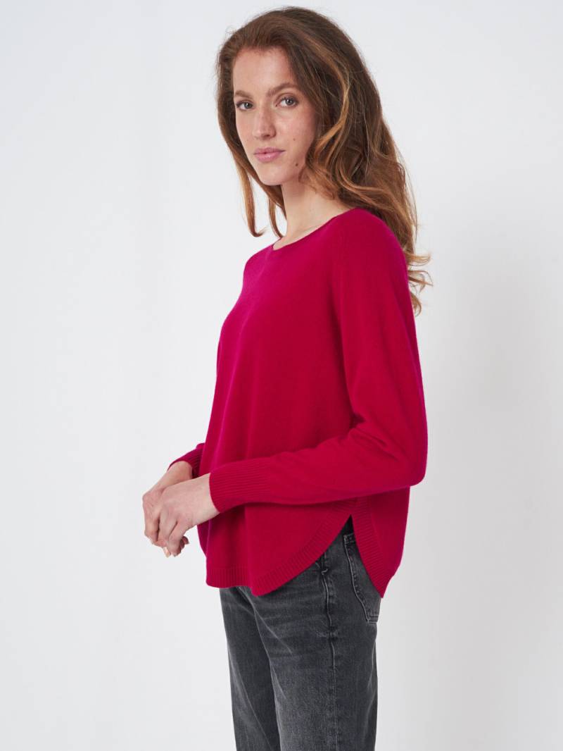 Kaschmirpullover mit rundem Saum und U-Boot-Ausschnitt von REPEAT cashmere