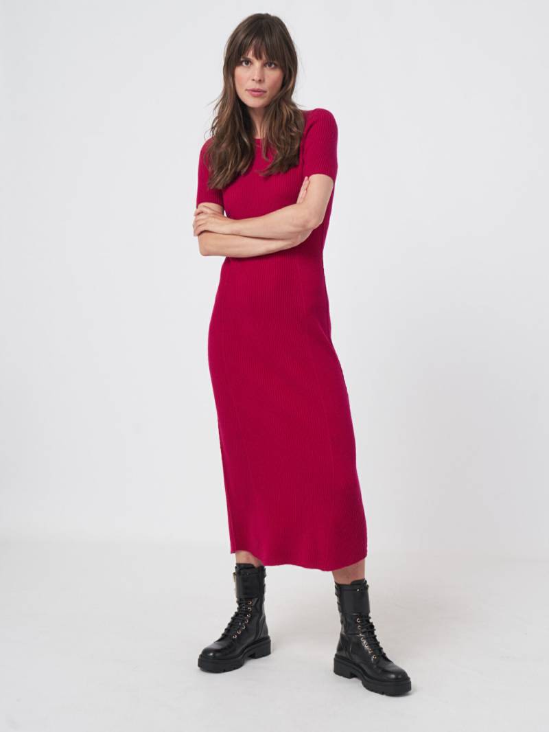 Kurzarm-Rippstrickkleid aus Kaschmir-Mischung von REPEAT cashmere