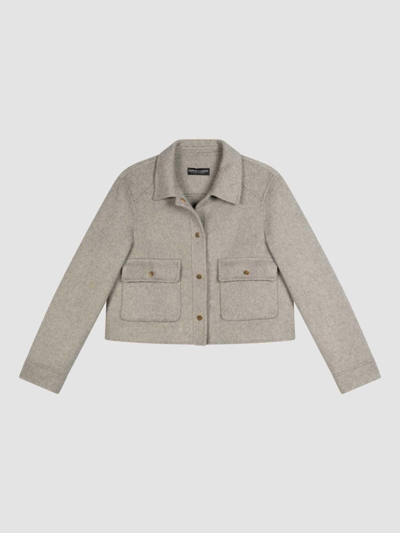 Kurzer Mantel aus Wollmischgewebe von REPEAT cashmere