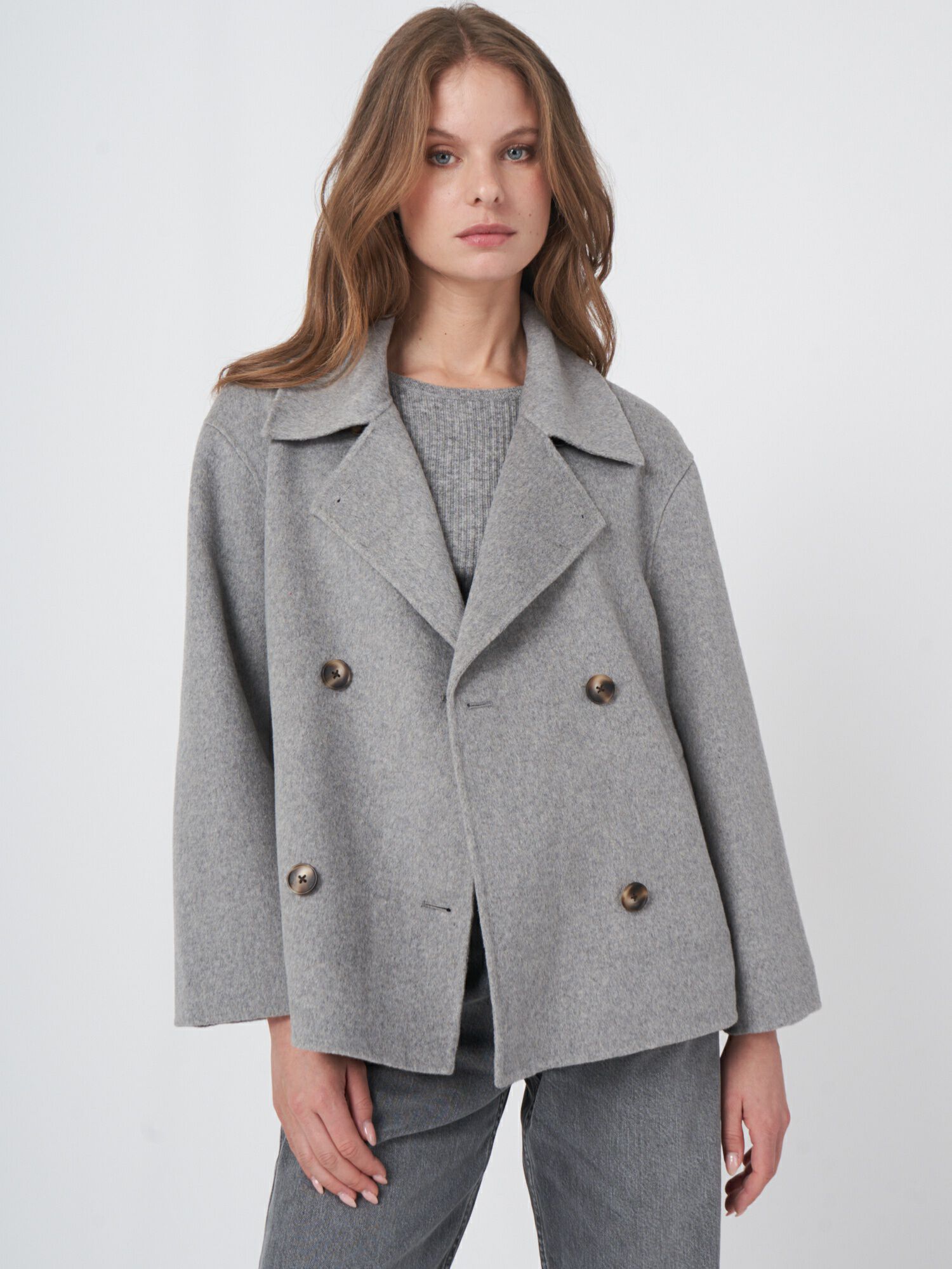 Kurzer Trenchcoat aus Wollmischung von REPEAT cashmere