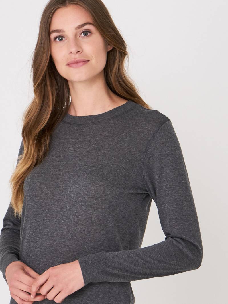 Langarm Shirt mit Rundhalsausschnitt von REPEAT cashmere
