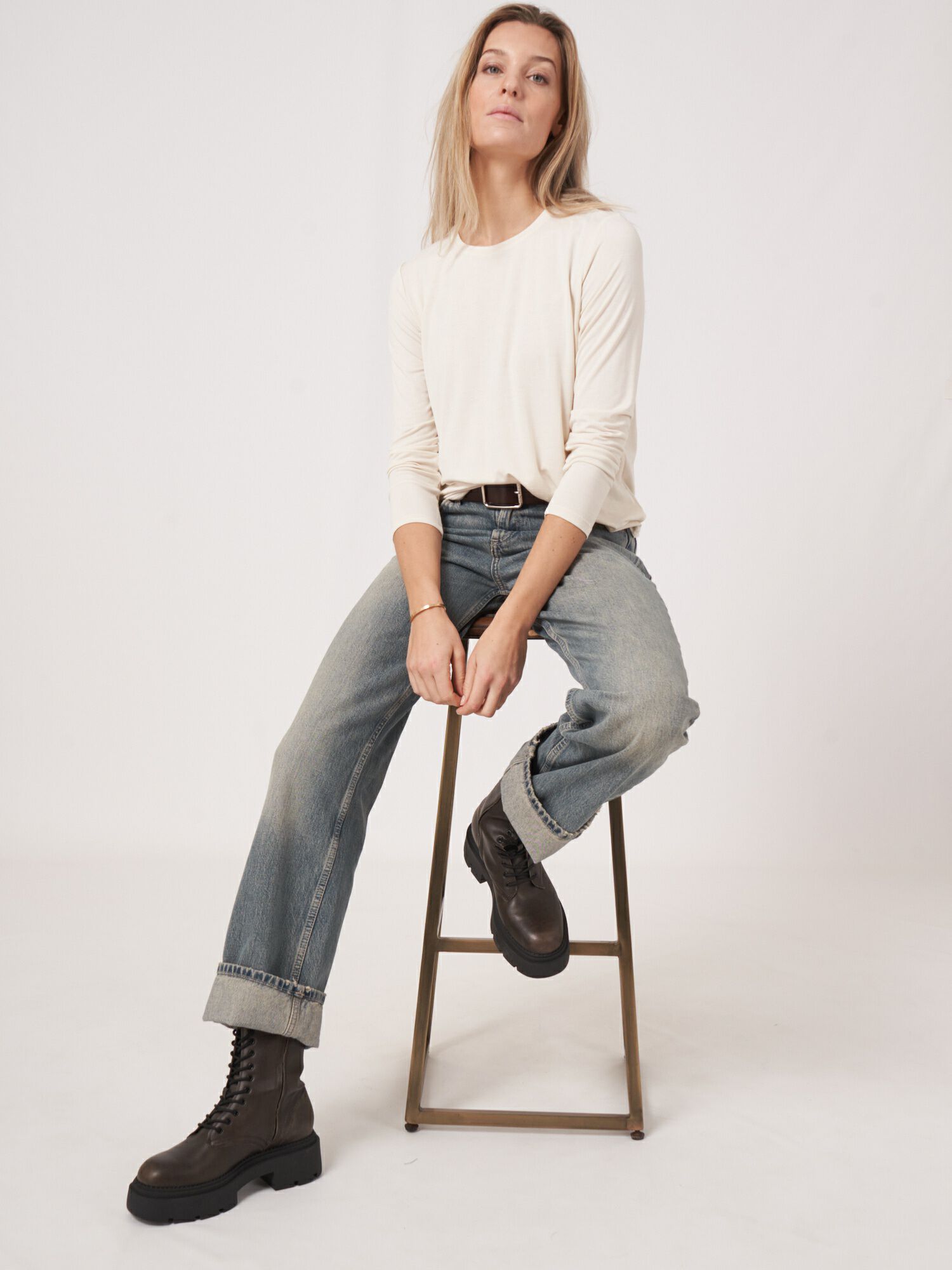 Langarmshirt für Damen von REPEAT cashmere