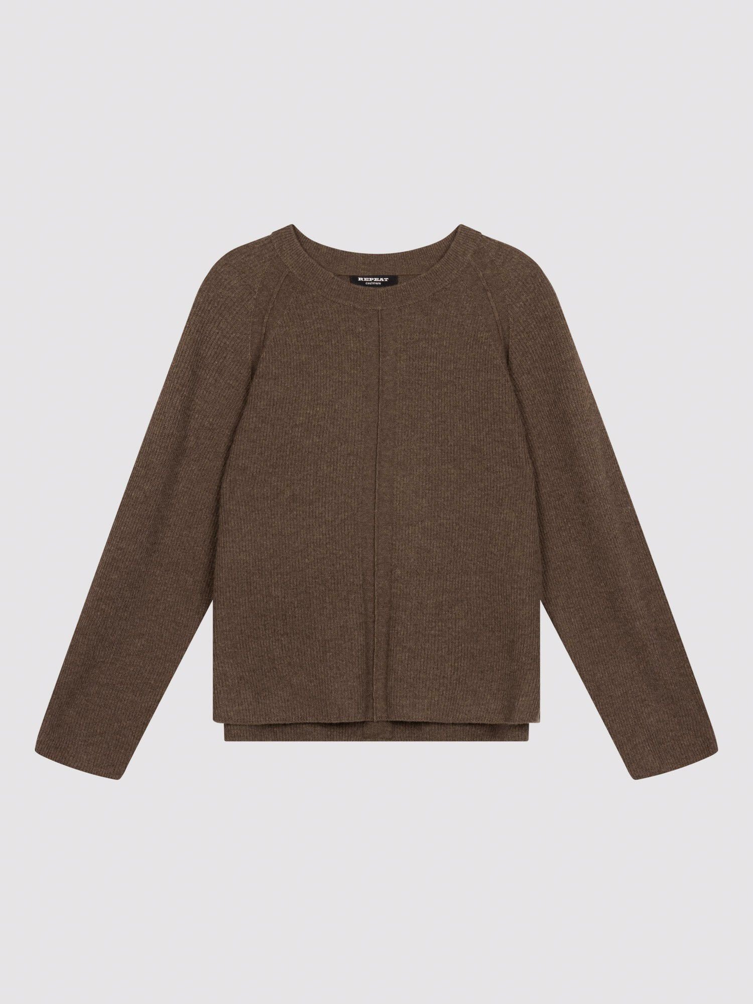 Lockerer Kaschmirpullover mit feiner Rippstruktur von REPEAT cashmere