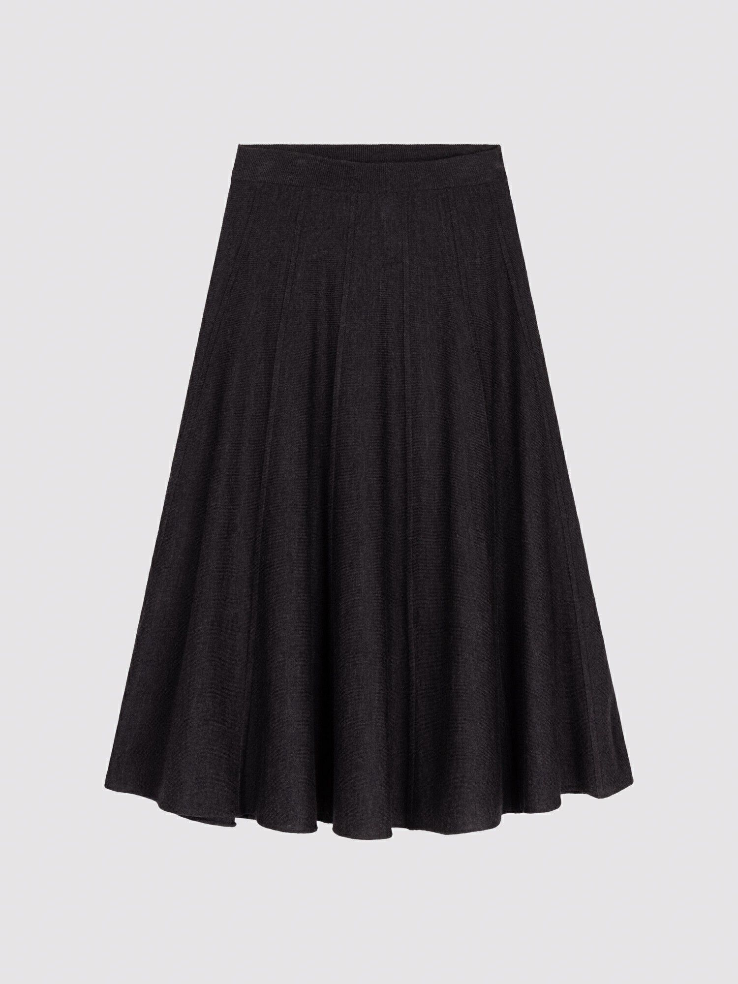 Midirock aus Merinowolle mit weitem Schnitt von REPEAT cashmere