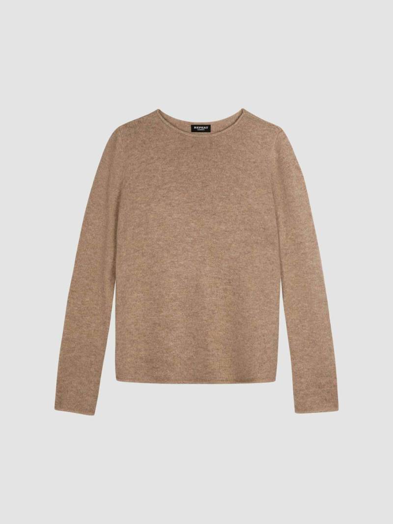 Mittelschwerer Basic-Kaschmir-Boot-Ausschnitt-Pullover von REPEAT cashmere