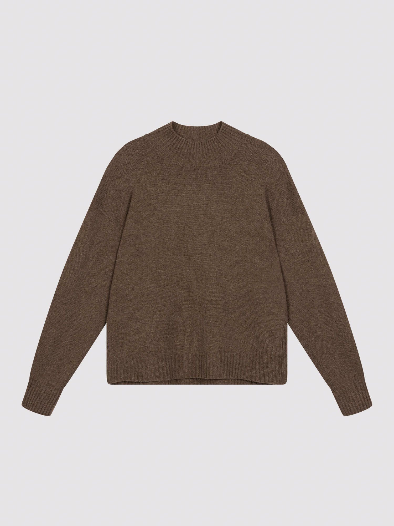 Nahtloser Kaschmirpullover mit Stehkragen im Boxy Fit von REPEAT cashmere