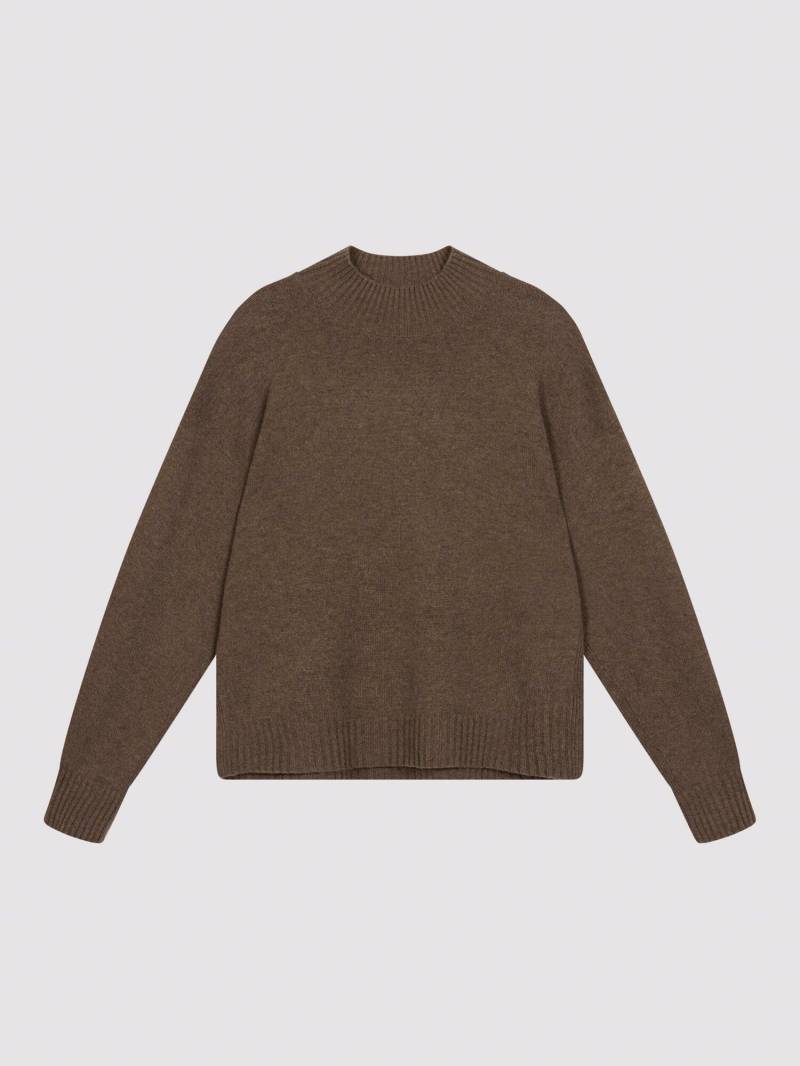 Nahtloser Kaschmirpullover mit Stehkragen im Boxy Fit von REPEAT cashmere