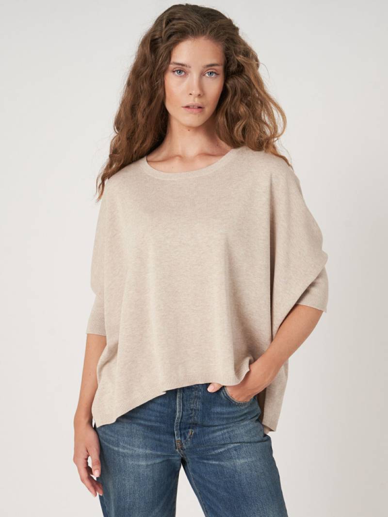 Oversize Poncho-Pullover aus Baumwollmischung von REPEAT cashmere