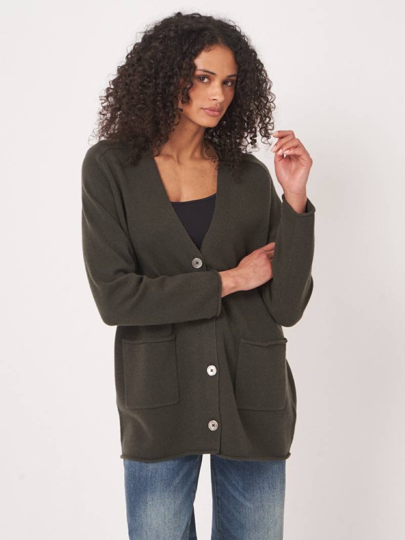 Oversized-Cardigan aus Kaschmir-Mix mit Taschen von REPEAT cashmere