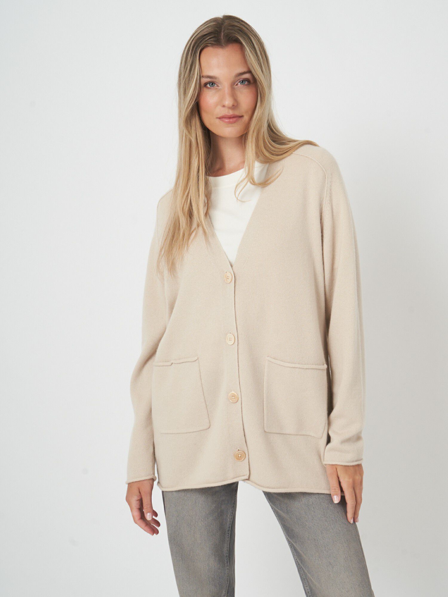 Oversized-Cardigan aus Kaschmir-Mix mit Taschen von REPEAT cashmere