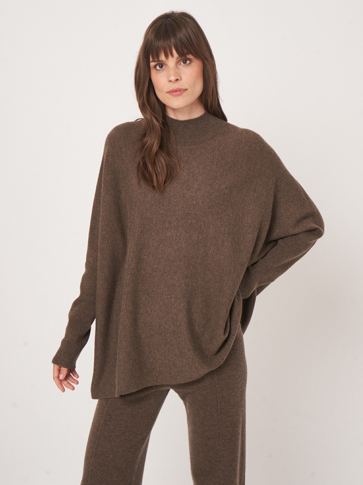 Oversized Poncho-Pullover aus Kaschmir-Mix von REPEAT cashmere