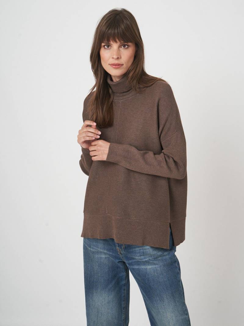 Oversized Rippstrickpullover aus Baumwollmix von REPEAT cashmere