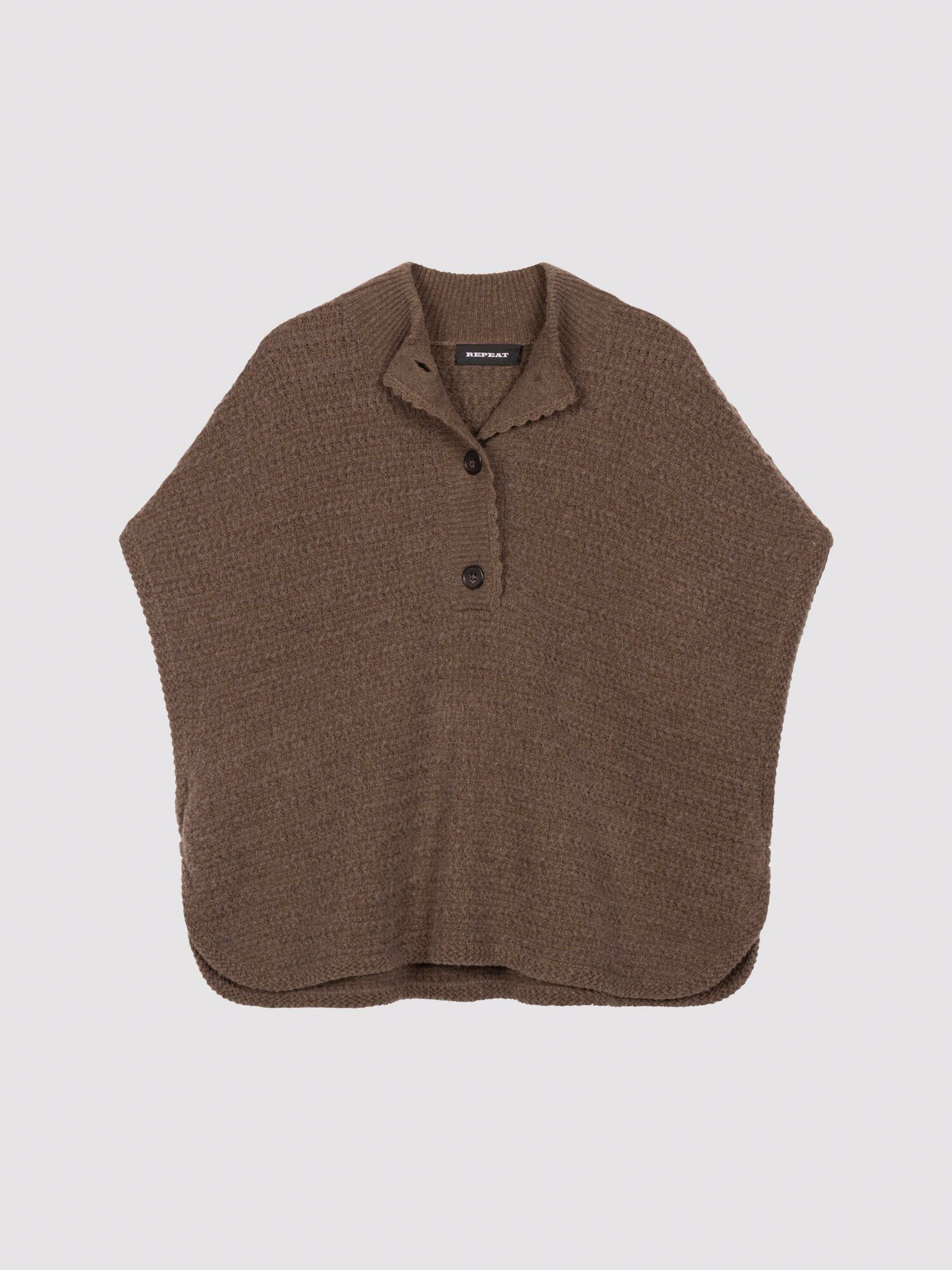 Poncho aus Kaschmir-Mix mit weitem Schnitt von REPEAT cashmere