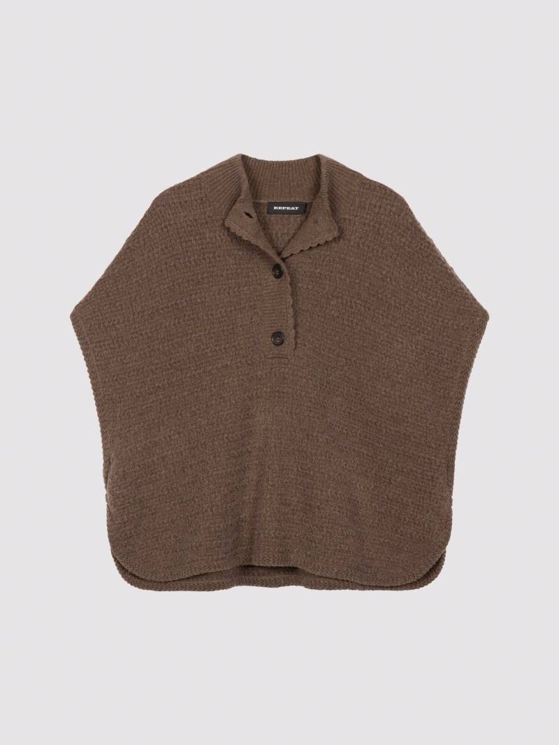 Poncho aus Kaschmir-Mix mit weitem Schnitt von REPEAT cashmere