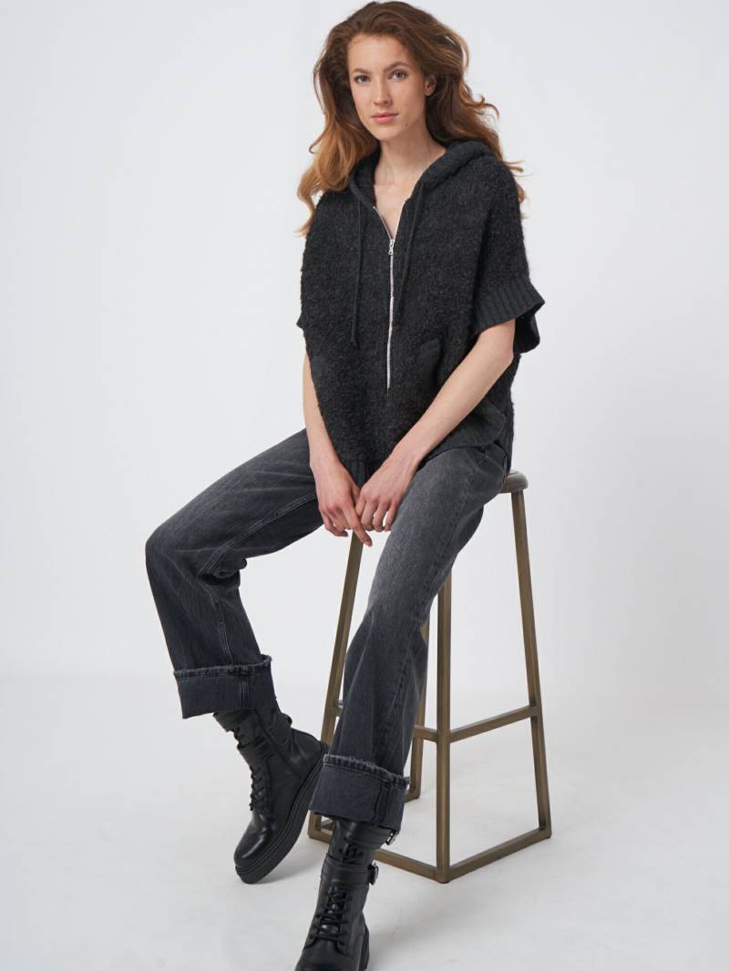 Poncho mit Kapuze und Reißverschluss aus Alpakawollmischung von REPEAT cashmere