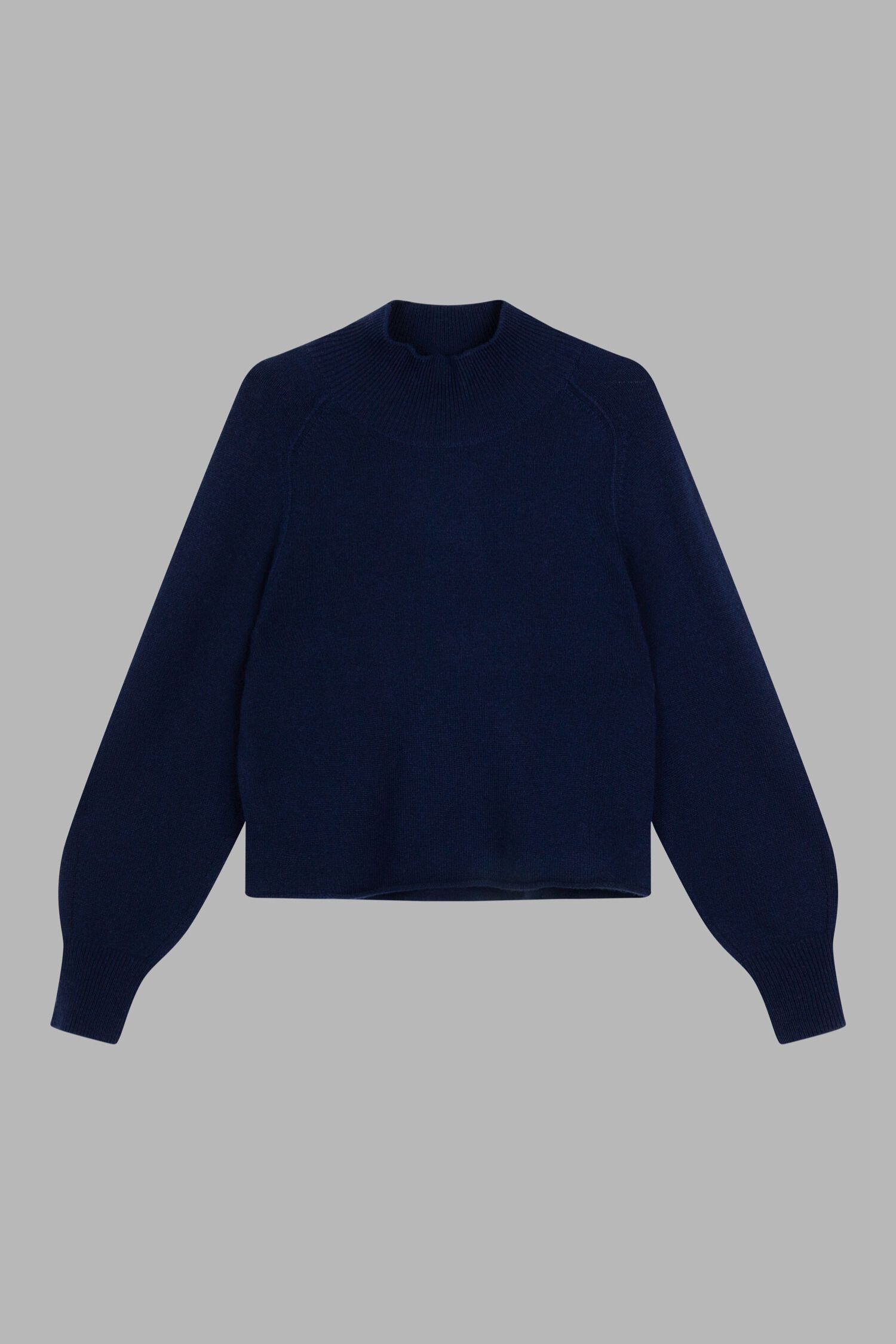 Puffärmel-Pullover mit Stehkragen aus Bio-Kaschmir von REPEAT cashmere