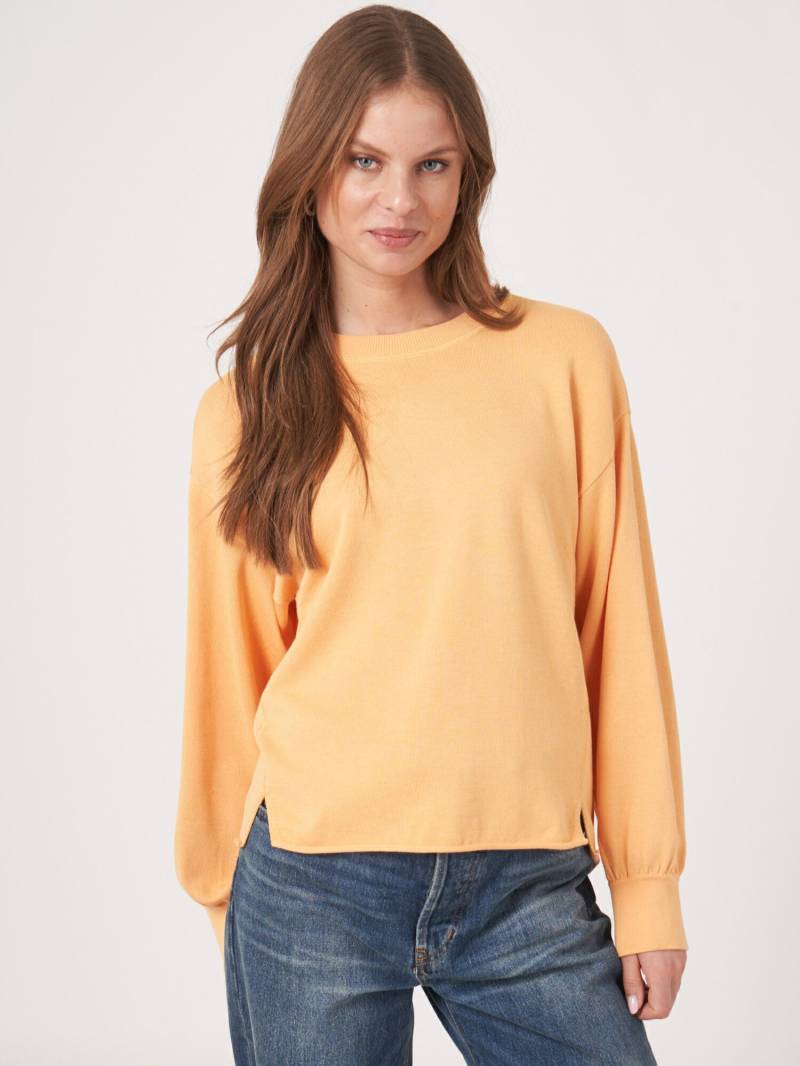 Pullover aus Baumwollmischung mit Schlitzen vorne von REPEAT cashmere