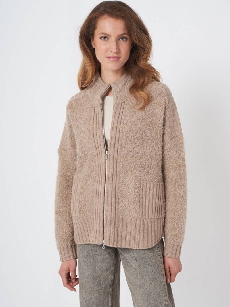 Reißverschluss-Cardigan aus Alpakawollmischung von REPEAT cashmere