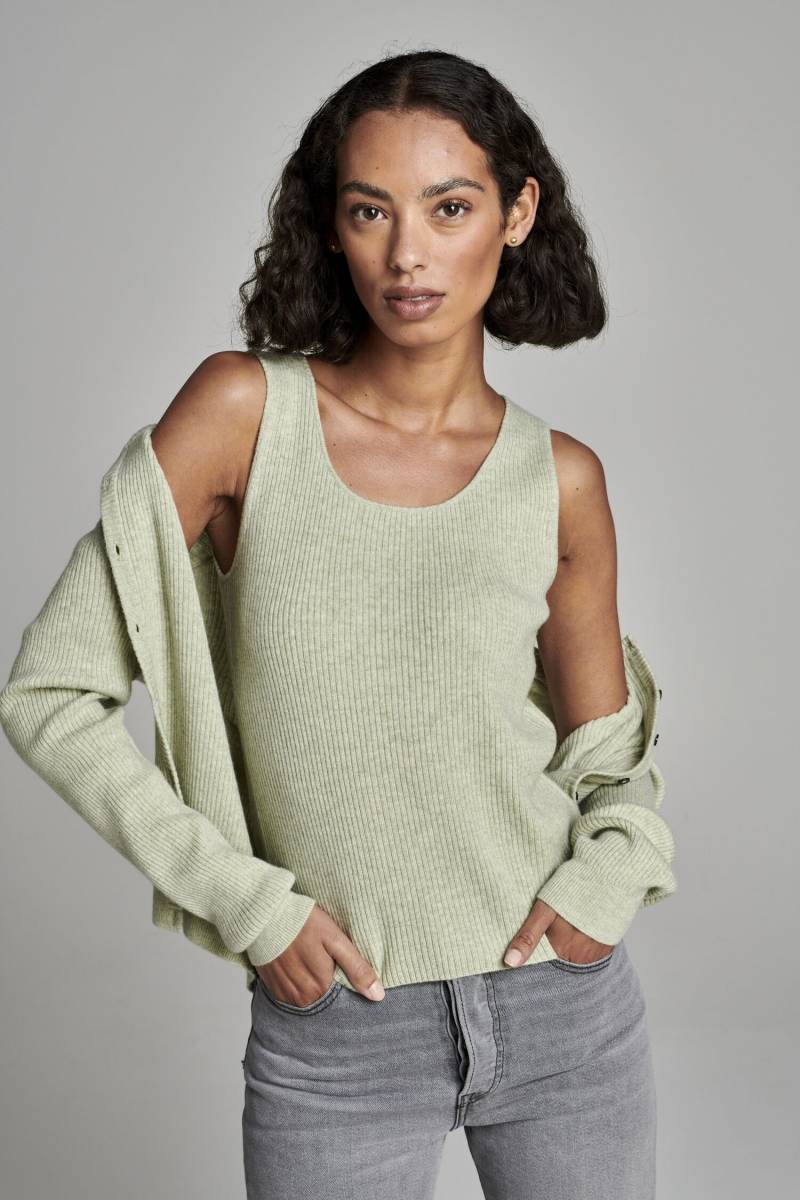 Rippstrick Tank-Top aus Bio-Kaschmir von REPEAT cashmere