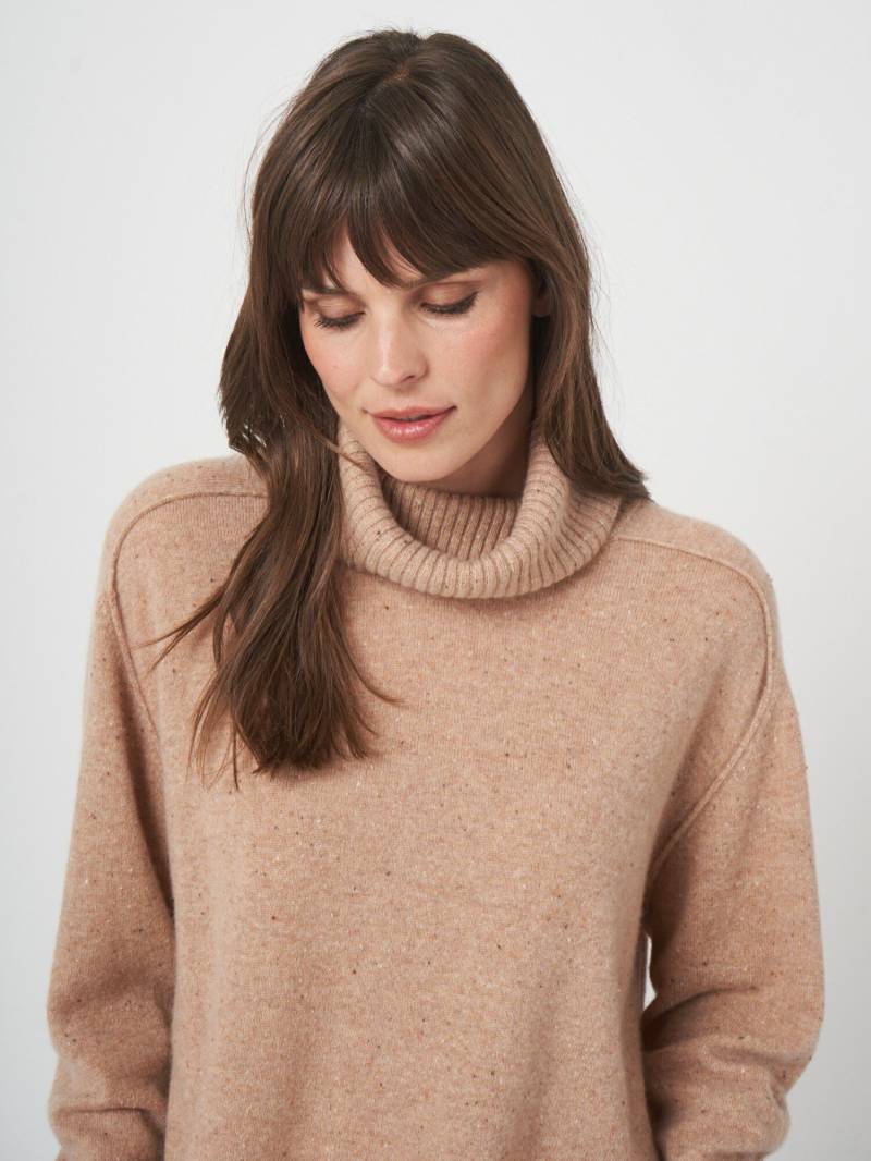 Stilvoller Bio-Kaschmirpullover mit Tweed-Effekt von REPEAT cashmere