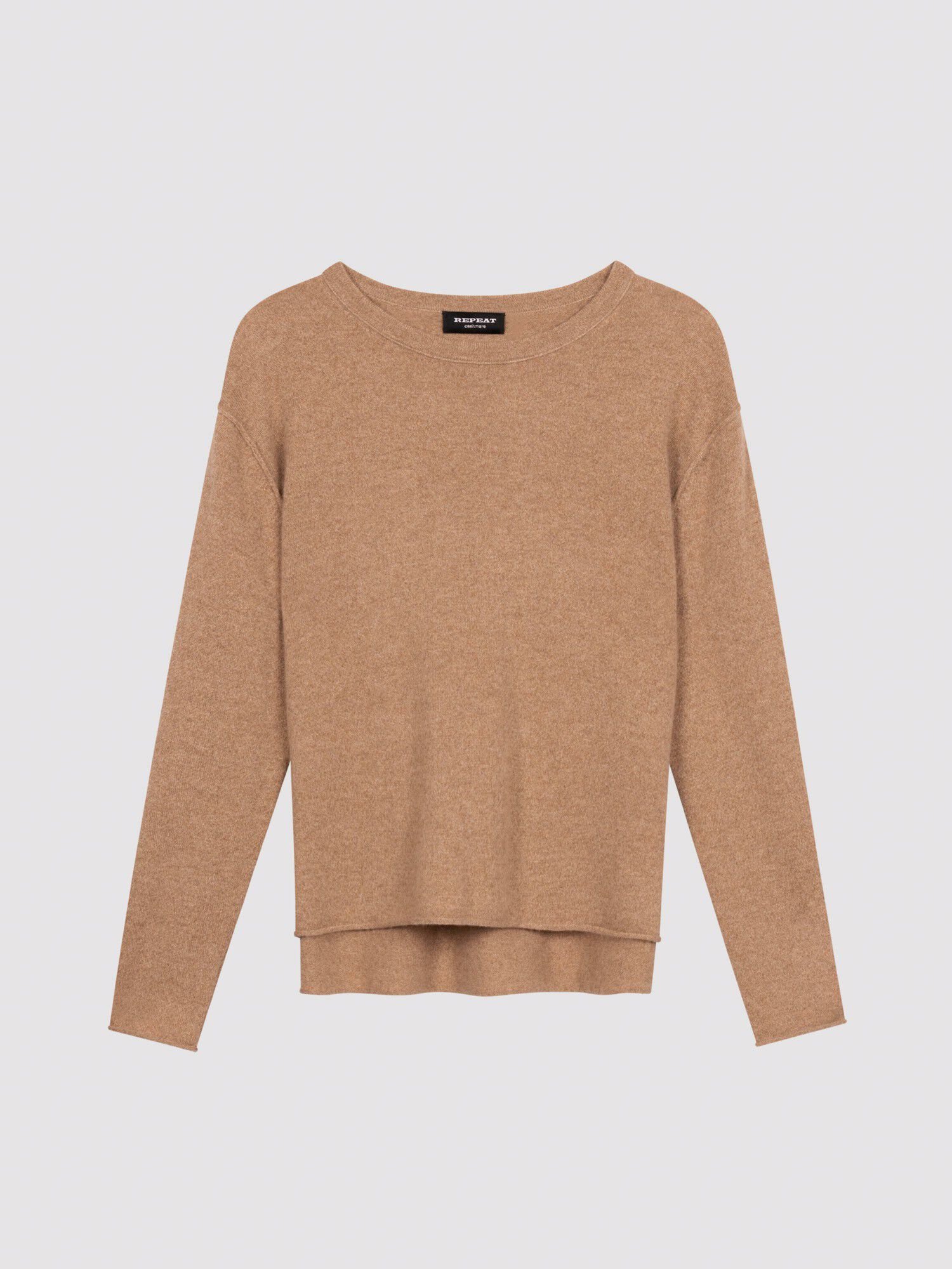 Straight-Fit-Damenpullover aus Bio-Kaschmir mit Rundhalsausschnitt von REPEAT cashmere