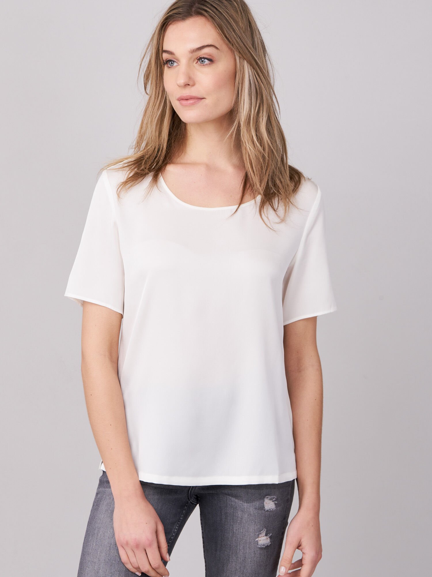 T-Shirt aus Seide von REPEAT cashmere