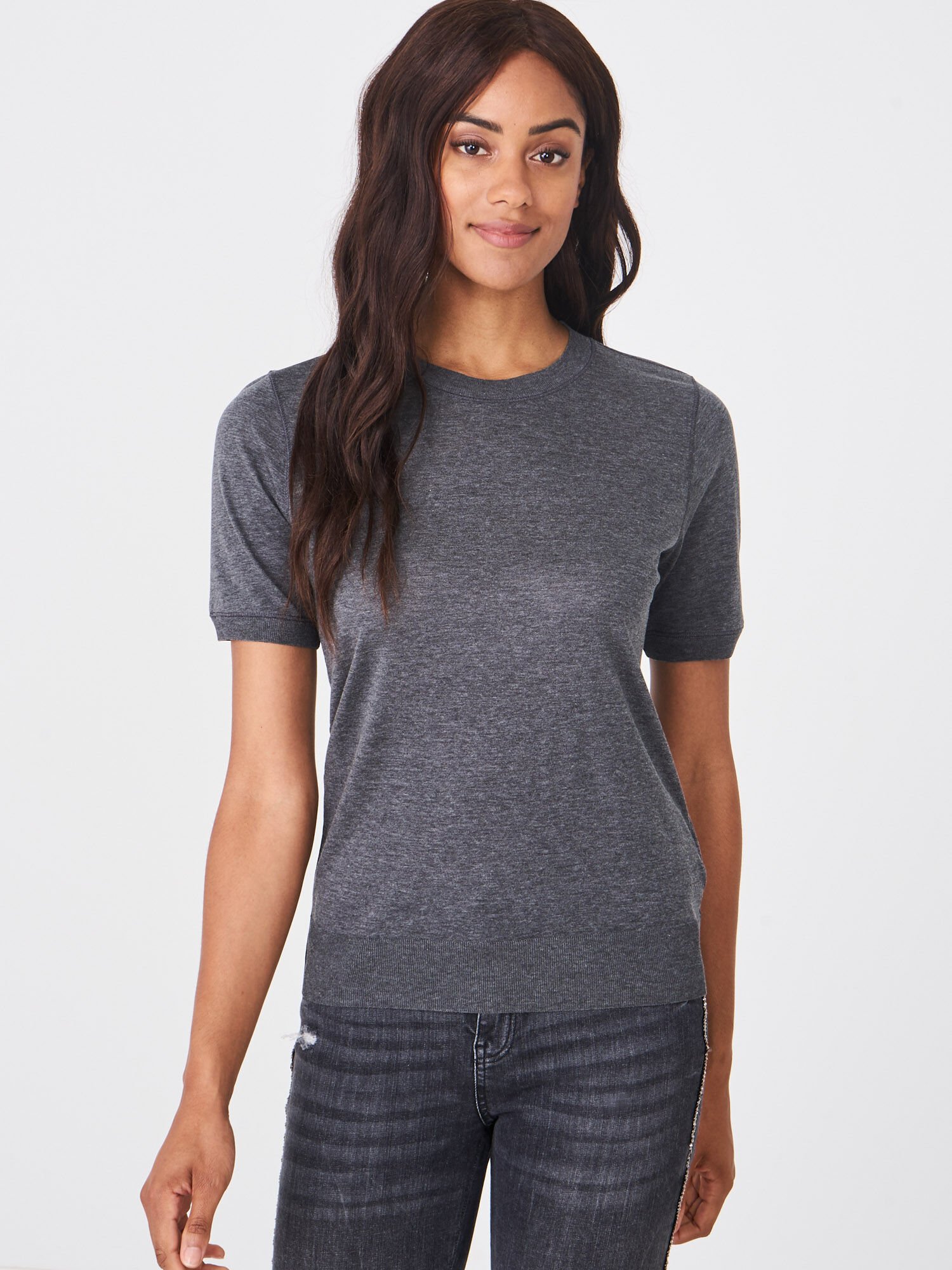 T-Shirt aus hochwertige Lyocell-Baumwollmischung von REPEAT cashmere
