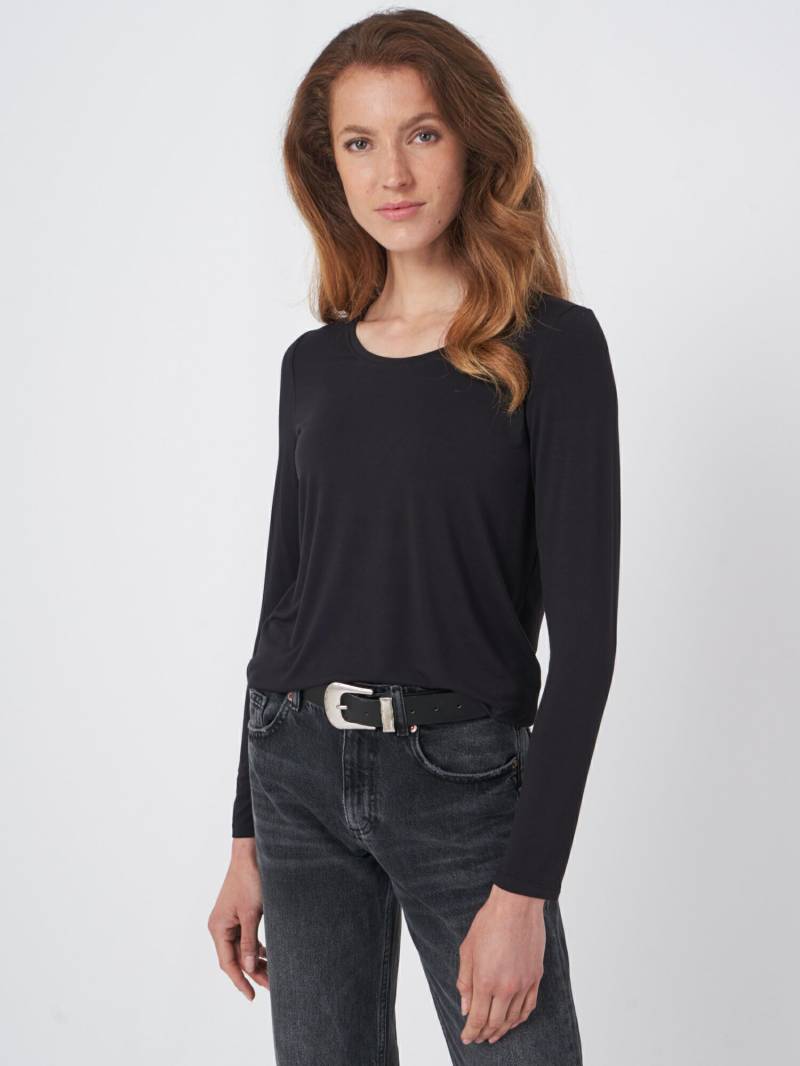 Tailliertes Basic Longsleeve von REPEAT cashmere