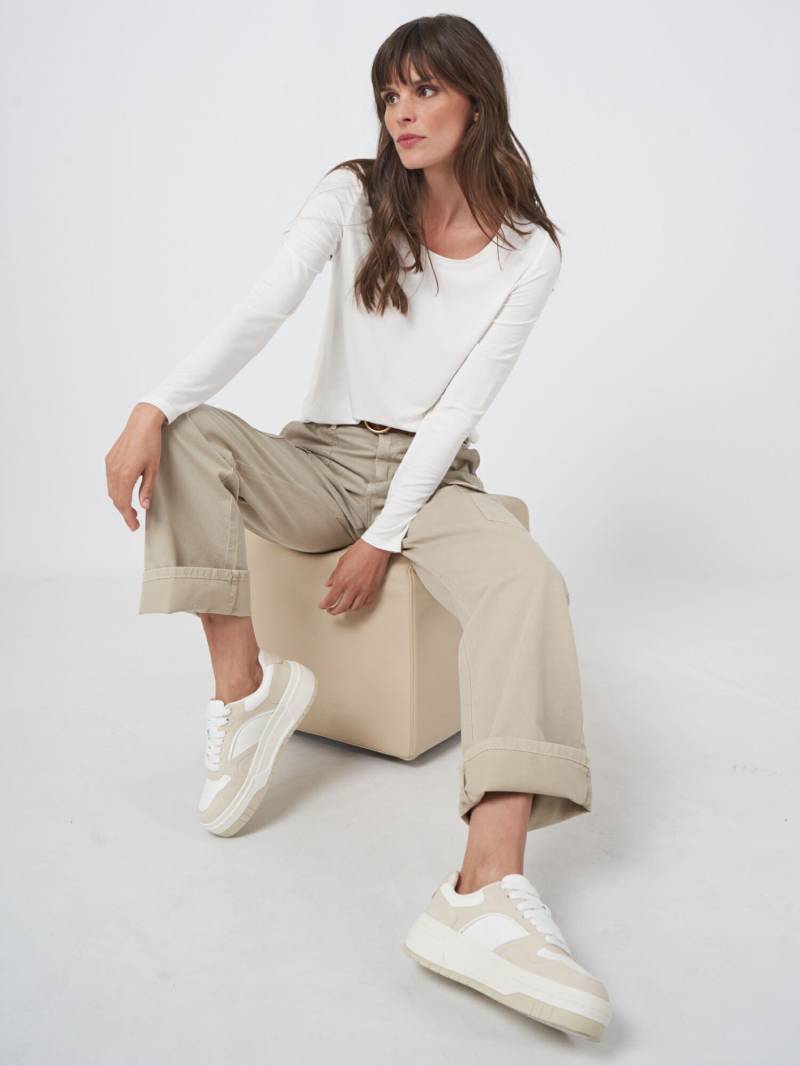 Tailliertes Basic Longsleeve von REPEAT cashmere