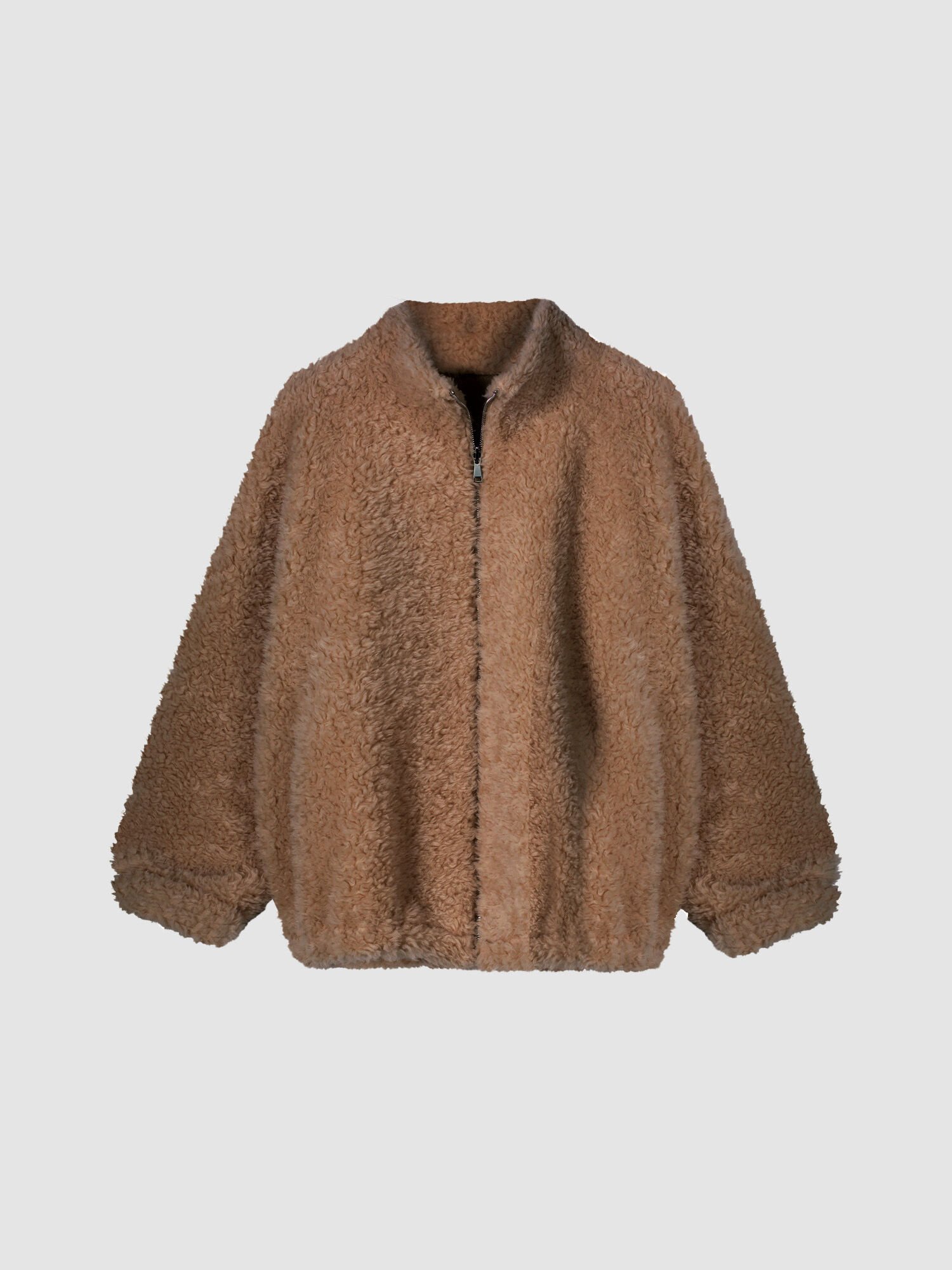 Teddy-Wendejacke mit Zwei-Wege-Reißverschluss von REPEAT cashmere