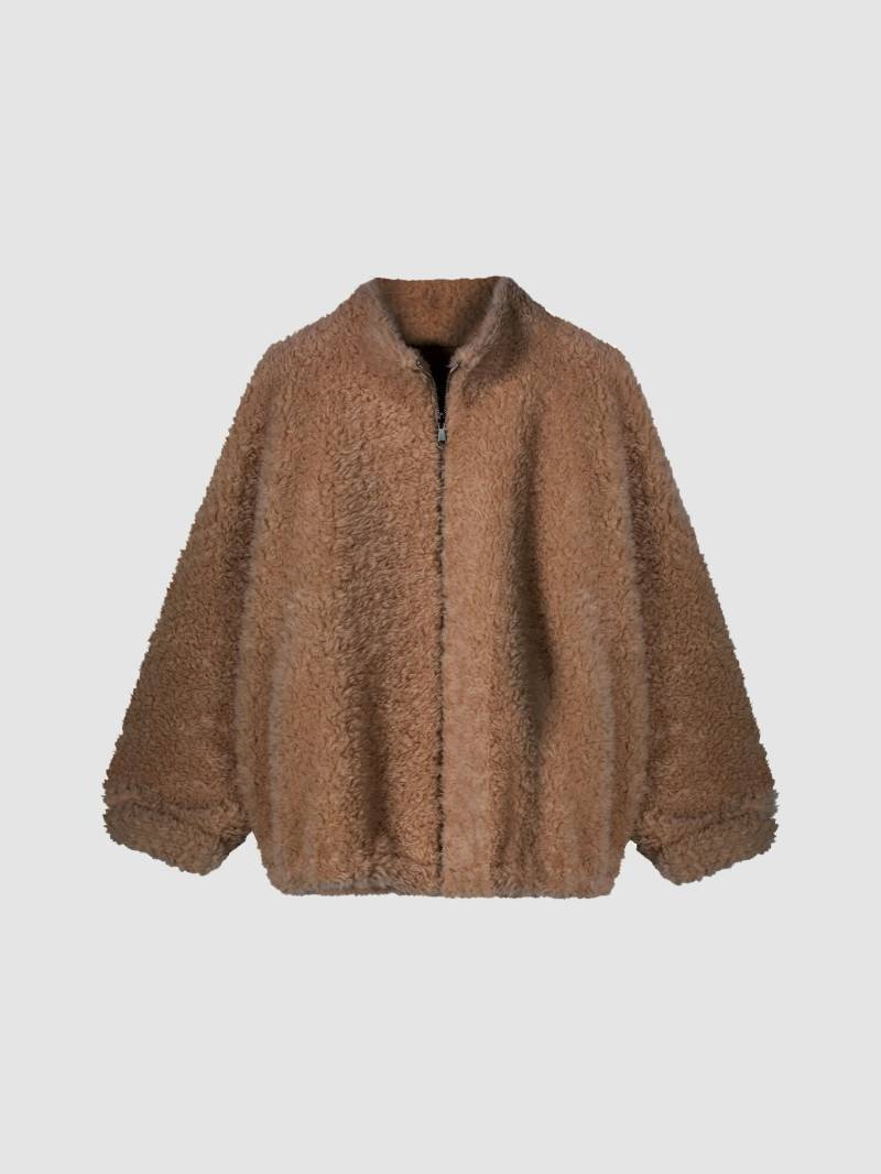 Teddy-Wendejacke mit Zwei-Wege-Reißverschluss von REPEAT cashmere