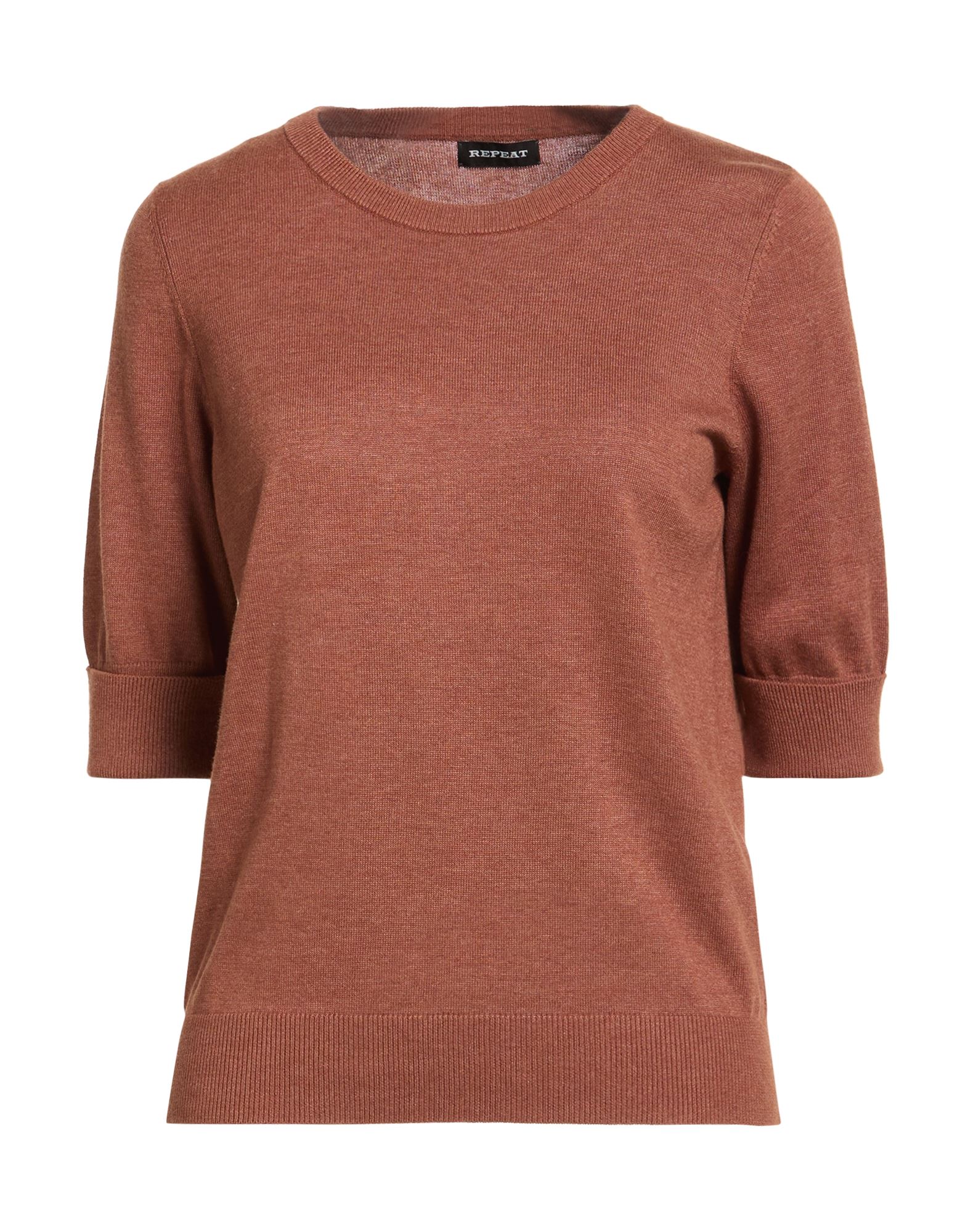 REPEAT Pullover Damen Braun von REPEAT