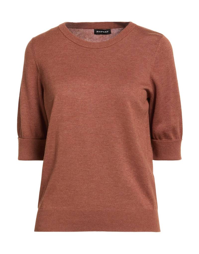 REPEAT Pullover Damen Braun von REPEAT